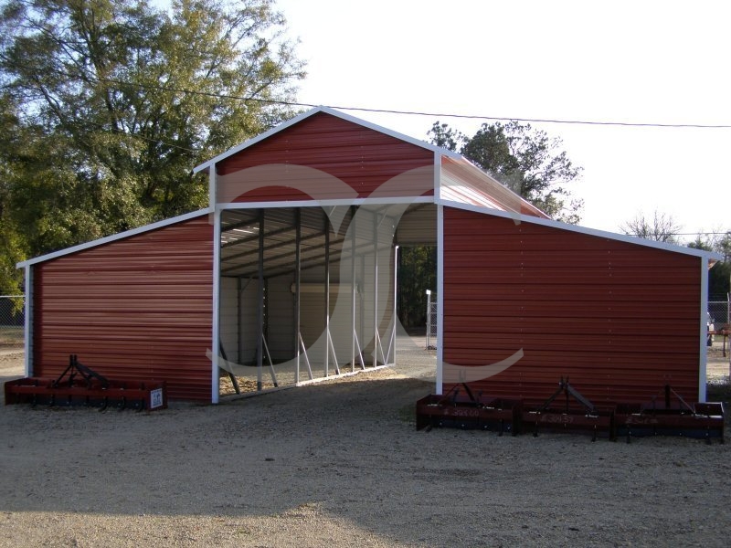 Horse Barn | Boxed Eave Roof | 42W x 31L x 12H | Raised Center Aisle Horse Barn | Boxed Eave Roof | 42W x 31L x 12H | Raised Center Aisle