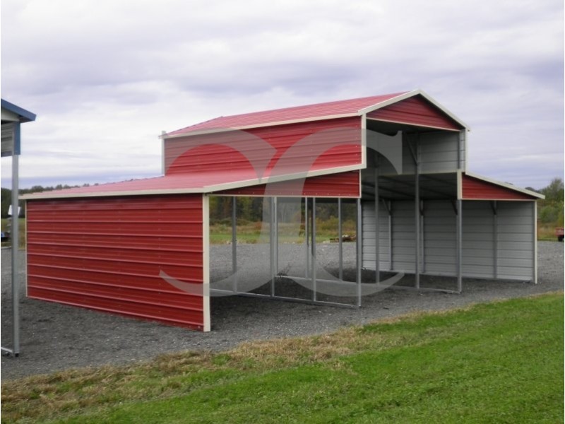 Metal Barn Shelter | Boxed Eave Roof | 36W x 21L x 12H | Carolina Barn Metal Barn Shelter | Boxed Eave Roof | 36W x 21L x 12H | Carolina Barn
