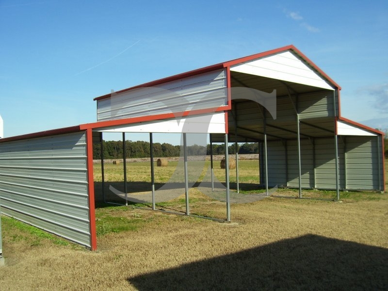 Metal Barn Structure | Boxed Eave Roof | 44W x 21L x 12H | Barn Shelter Metal Barn Structure | Boxed Eave Roof | 44W x 21L x 12H | Barn Shelter