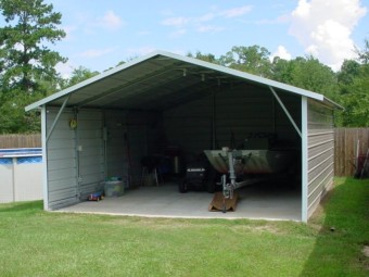 Carport | Boxed Eave Roof | 18W x 21L x 7H