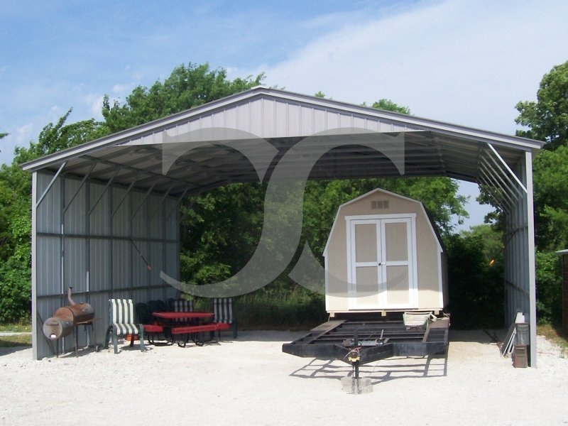 Carport | Vertical Roof | 30W x 26L x 12H | Triple-Wide Carport | Vertical Roof | 30W x 26L x 12H | Triple-Wide