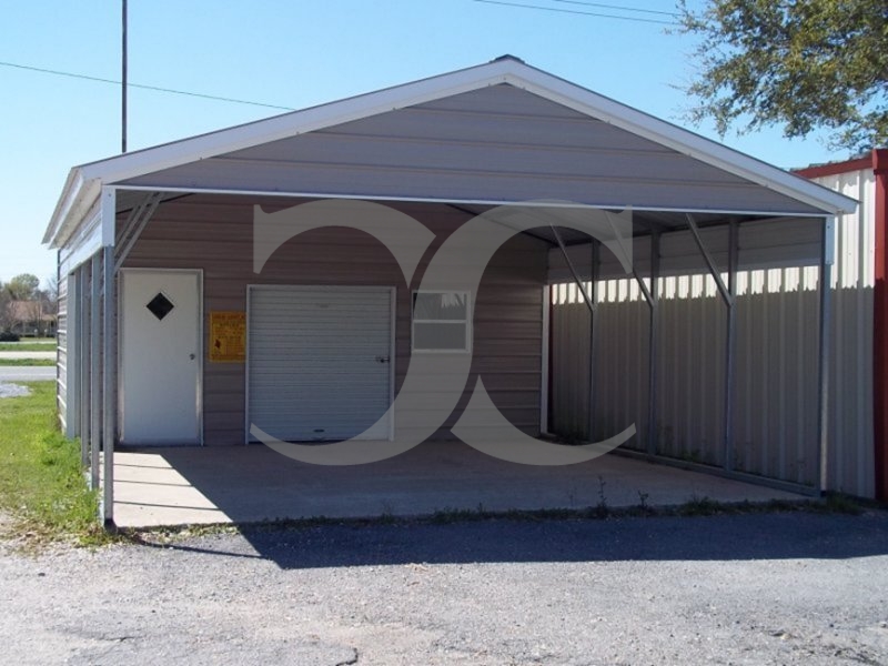 Carport | Vertical Roof | 20W x 26L x 8H Utility Carport | Vertical Roof | 20W x 26L x 8H Utility