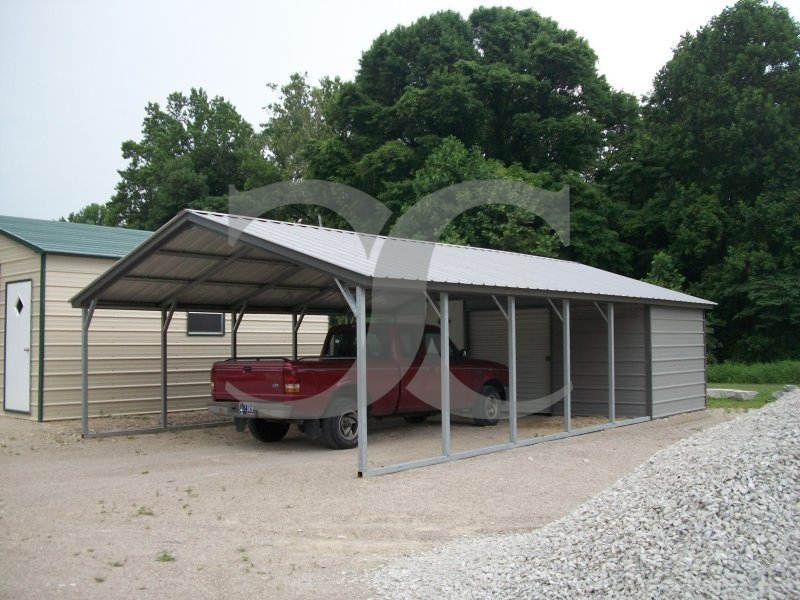 Carport | Vertical Roof | 18W x 36L x 7H Utility Carport | Vertical Roof | 18W x 36L x 7H Utility