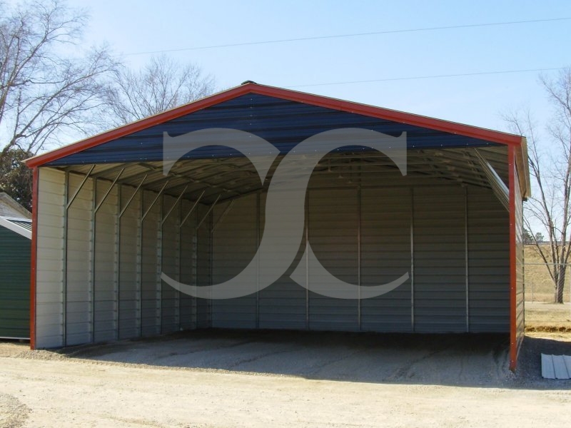 Carport | Vertical Roof | 30W x 31L x 12H | Triple-Wide Carport | Vertical Roof | 30W x 31L x 12H | Triple-Wide