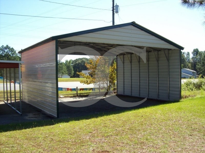 Carport | Vertical Roof | 30W x 26L x 10H | Triple-Wide Carport | Vertical Roof | 30W x 26L x 10H | Triple-Wide