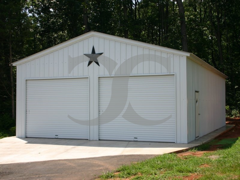 2-Car Garage | Vertical Roof | 24W x 31L x 10H | Metal Garage 2-Car Garage | Vertical Roof | 24W x 31L x 10H | Metal Garage