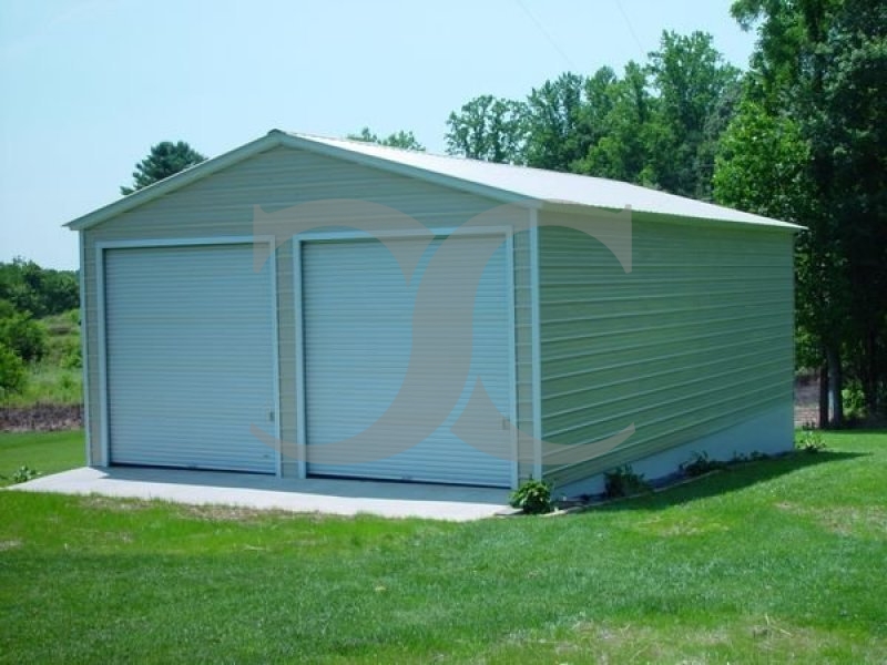 Metal Garage | Vertical Roof | 22W x 31L x 11H |  2-Car Garage Metal Garage | Vertical Roof | 22W x 31L x 11H |  2-Car Garage