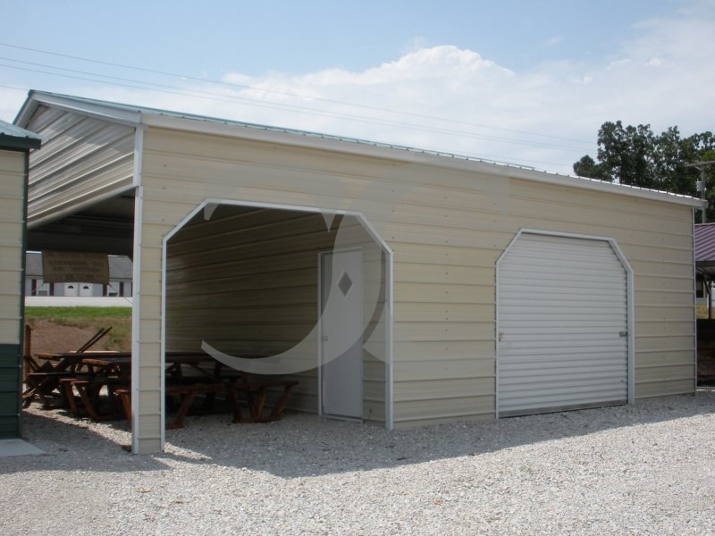 Metal Utility Garage | Vertical Roof | 22W x 31L x 10H | Storage Garage Metal Utility Garage | Vertical Roof | 22W x 31L x 10H | Storage Garage