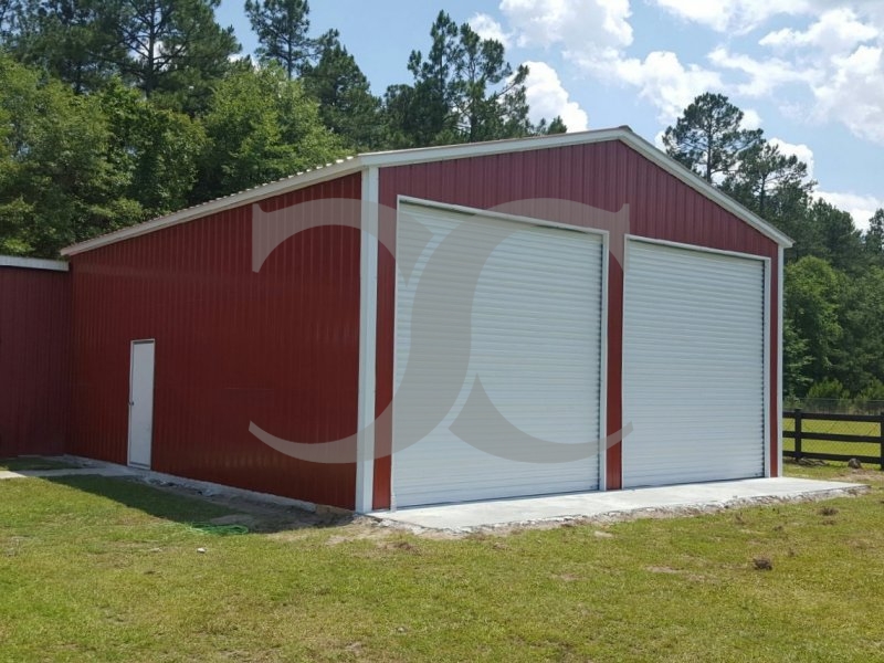 All Vertical Enclosed Garage | Vertical Roof | 24W x 36L x 12H |  Workshop All Vertical Enclosed Garage | Vertical Roof | 24W x 36L x 12H |  Workshop