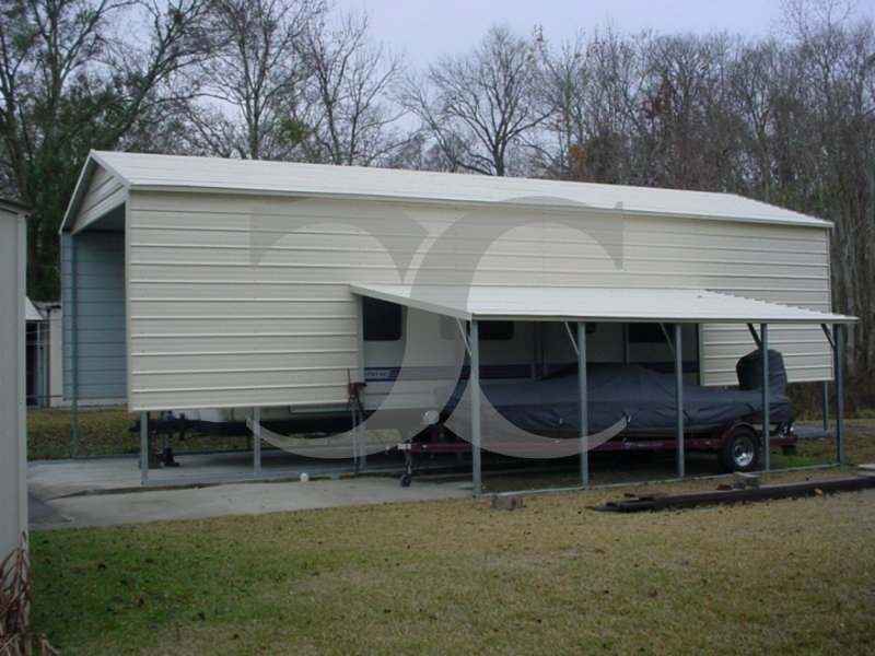 Carport | Vertical Roof | 12W x 41L x 11H Carport | Vertical Roof | 12W x 41L x 11H