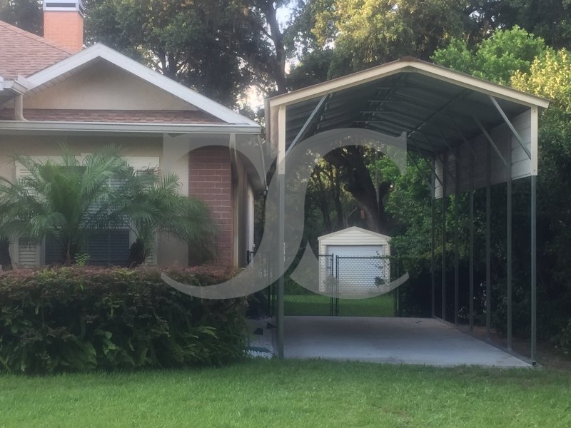 Carport | Vertical Roof | 12W x 31L x 12H Metal RV Carport Cover Carport | Vertical Roof | 12W x 31L x 12H Metal RV Carport Cover